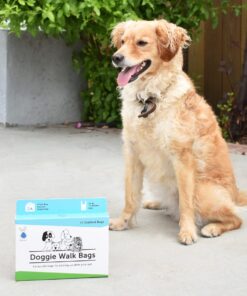 Doggie Walk Bags Dog Waste Bags with Easy Tie Handles, Extra Thick and Strong Poop Bags, Easy Dispensing and Leak Proof, 70 Blue Scented Doggy Bags, 7 x 5 x 17 Inches 11 71DCi7tOoiL