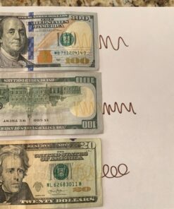 Dri Mark Dual Test - The Original Smart Money Pen with UV LED Cap Counterfeit Detector System - Plus 2 Free Detector Pens - Money Loss Prevention - Fraud Protection, Black, 3 Count (Pack of 1) 50 71DE4tCp9xL