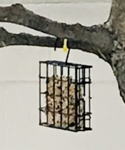 More Birds Suet Cage Bird Feeder, Fruit and Suet Feeder, Single Cake Capacity ,Black Black 32 71DEKM3cgpL