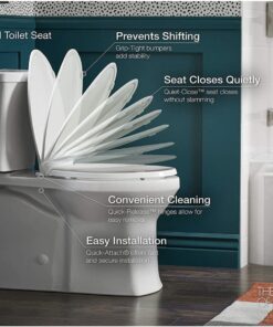 Alternative view of KOHLER K-4636-0 Cachet Quiet Close Toilet Seat, White, Elongated Non Ready Latch