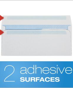 Quality Park #10 Double-Window Self-Seal Security Envelopes, For Business Statements, Invoices, 4-1/8" x 9-1/2", White, 24-lb, 500 Per Box (QUA24559) (24559) 11 71DEZHEiu3L
