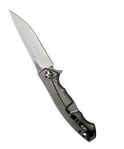 Zero Tolerance 0452CF; Pocket Knife with 4.1” Dual-Finished S35VN Steel Blade, Carbon Fiber Front and Titanium Back Handle Scales, KVT Ball-Bearing Opening, Frame Lock, Deep-Carry Pocketclip; 4.6 OZ.,Large 45 71DFJIXxKRL