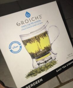 GROSCHE 17.7oz BPA-Free Tea Infuser Teapot with Drip-Free, Easy Clean Design 17.7 fl oz Clear 62 71DG9Urf6BL