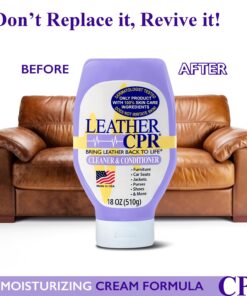 Leather CPR | 2-in-1 Leather Cleaner & Leather Conditioner (18oz) | Cleans, Restores, Conditions, & Protects Furniture, Car Seats, Purses, Shoes, Boots, Saddles/Tack, Jackets, & Auto 18 oz 45 71DGSvTJBCL