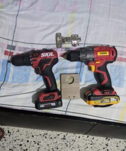 SKIL 2-Tool Combo Kit: PWRCore 12 Brushless 12V 1/2 Inch Cordless Drill Driver and 100 Foot Laser Distance Measurer and Level, Includes 2.0Ah Lithium Battery and PWRJump Charger - CB737501 23 71DGwr 1WL