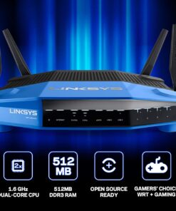 Alternative view of Linksys Open Source Dual-Band Gigabit WiFi Wireless Router, Speeds up to (AC1900) 1.9Gbps - WRT1900ACS