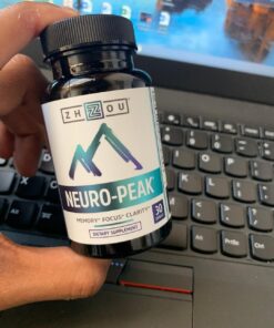 Zhou Neuro Peak Brain Support Supplement | Memory, Focus & Clarity Formula | DMAE, Rhodiola Rosea, Bacopa Monnieri, Ginkgo Biloba & More | 30 VegCaps 38 71DHDP0xaL