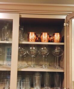 Set of 2 Moscow Mule Copper Mugs with Shot Glass - 2 16oz Copper Moscow Mule Mugs - Solid Copper Hammered Mug - Copper Cups for Moscow Mules 32 71DHbvjB7NL