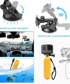 Luxebell Action Camera Accessory Kit for GoPro Hero Black Sliver 10 9 8 7 6 5 4 Session Max Akaso Xiaomi Accessories Tripod Head Chest Bike Mount With Case 14 71DIzjqFLAL