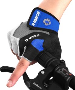 INBIKE Cycling Gloves for Men and Women with 5MM Shock-Absorbing Gel Pad, Anti-Slip Half-Finger Bike Gloves for MTB Biking Bicycle and Riding Blue XX-Large 13 71DK77oCazL
