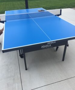 JOOLA NOVA - Outdoor Table Tennis Table with Waterproof Net Set - Quick Assembly - All Weather Aluminum Composite Outdoor Ping Pong Table - Tournament Quality - Indoor & Outdoor Compatible Rally Outdoor 60 71DL3tLywcL