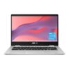ASUS C424MA-AS48F Chromebook C424, 14.0" 180 Degree FHD NanoEdge Display, Intel Dual Core Celeron Processor, 4GB LPDDR4 RAM, 128GB Storage, Silver Color, C424MA-AS48F Celeron | 4GB | 128GB 19 71DLS6ihBL