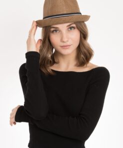 Peter Grimm Depp Fedora Hat Large-X-Large Brown 27 71DMASI2YML