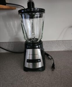 Hamilton Beach Power Elite Wave Action blender-for Shakes & Smoothies, Puree, Crush Ice, 40 Oz Glass Jar, 12 Functions, Stainless Steel Ice Sabre-Blades, Black (58148A) Blender with 40 Oz Glass Jar 29 71DNA9hDiwL