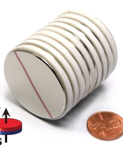 Alternative view of Super Strong Neodymium Magnets | Powerful Disc Rare Earth Magnets | Super Strong Magnets in Various Dimensions and Patterns (Neodymium Magnets 1.26x1/16" 10-pack) Neodymium Magnets 1.5x1/16 10 pks