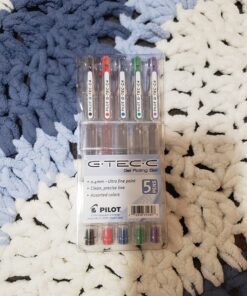 PILOT G-Tec-C Gel Ink Rolling Ball Pens, Ultra Fine Point (0.4mm), Black/Blue/Red/Green/Purple Inks, 5-Pack Pouch (35480) 5 Count (Pack of 1) Black/Blue/Red/Green/Purple Ink 19 71DNK5K4uML