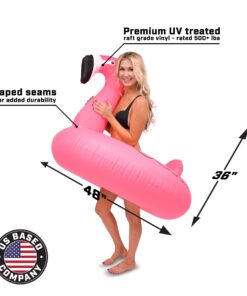GoFloats Flamingo Pool Float Party Tube - Inflatable Rafts, Adults & Kids 26 71DOL3FZxUL