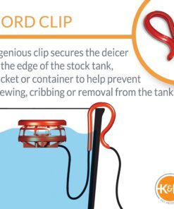 K&H Pet Products Ultimate Stock Tank Deicer w/ Cord Clip, Water Trough Heater for Horses, Cattle and Livestock, Floating and Submersible Tank Heater, Red 500 Watts 13 71DOX2qgTbL