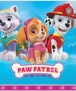 Multicolor Paw Patrol Girl Luncheon Napkins (16 Count) - Premium Quality Paper, Eye-catching, Durable & Absorbent - Perfect For Themed Celebrations
