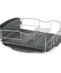 Polder KTH-615 Dish Rack & Tray 4 PC Combo– Advantage System Includes Rack, Drain Tray, Removable Drying Tray & Cutlery Holder – Stainless Steel & Plastic 4-piece 39 71DPGFYtx5S