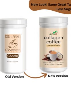 CAcafe Collagen Coffee, Coconut Infused Colombian Coffee with Anti-Aging Collagen, Creamy Drink Mix, Make Iced or Hot, Packed with Antioxidants, Natural Energy and Stress Relief (19.05oz) 7 71DPICvjmIL