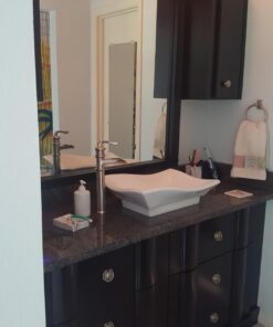 Bathroom White Ceramic Porcelain Vessel Vanity Sink 7459 +FREE Pop Up Drain White -7459 37 71DPctTTfsL