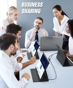 Alternative view of InnoView Portable Monitor, 15.6 Inch FHD 1080P HDMI USB C Second External Monitor for Laptop, Desktop, MacBook, Phones, Tablet, PS5/4, Xbox, Switch, Built-in Speaker with Protective Case 15.6'' FHD Classic Black