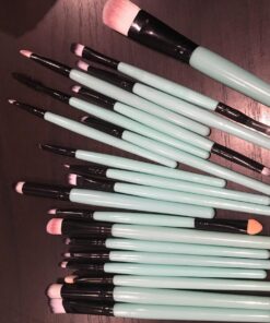 KOLIGHT® 20 Pcs Pro Makeup Set Powder Foundation Eyeshadow Eyeliner Lip Cosmetic Brushes (Black+Green) Black+Green 36 71DQL9sEBmL