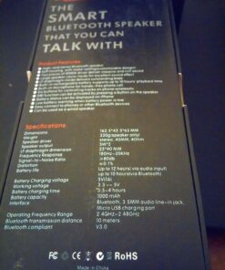 Liztek PSS-100 Portable Wireless Bluetooth Speaker with Built in Speakerphone, 10 Hour Rechargeable Battery Perfect Speaker for iPhone, Samsung and More Black 49 71DQcIOuML