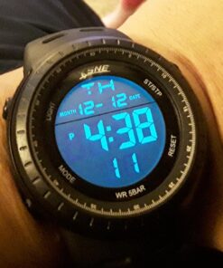 Digital Watch Men Sports LED Screen Large Face Military Watches for Men Waterproof Casual Luminous Stopwatch Alarm Simple Watch 1167 34 71DQwHQOePL