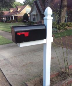 Gibraltar Mailboxes Elite Medium Capacity Galvanized Steel Black, Post-Mount Mailbox, E1100B00 30 71DR2EFwllL