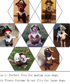 NACOCO Pet Dog Costume Pirates of The Caribbean Style (Large) L Brown 25 71DRVns7U1L