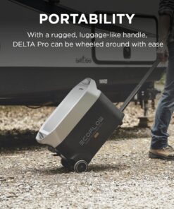 EF ECOFLOW 240V/7200Wh Home Battery Backup: 2 DELTA Pro with Double Voltage Hub, Lifepo4 Power Station, 7200W Electric Generator for Home Use, Blackout, Emergency DELTA Pro x 2+DVH 17 71DRdshL3xL