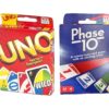 Mattel Phase 10 Card Game with UNO Card Game