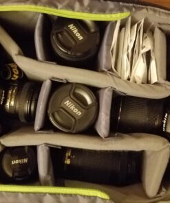 Evecase Large DSLR Camera/Laptop Travel Backpack Bag w/Rain Cover for Mirrorless, 4/3 Micro Four Third, Compact, Interchangeable Lens Digital Camera 18*12*8 inch Black 64 71DSRlGVCLL