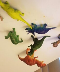 Fun Central 12 Pieces - Jumbo Plastic Dinosaur Figures in Bulk Party Favors for Kids and Toddlers - Assorted Designs 28 71DSSrwyBHL