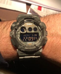 Casio Men's XL Series G-Shock Quartz 200M WR Shock Resistant Resin Color: Grey Camo (Model GD-120CM-8CR) 32 71DUFKTy2KL
