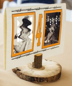 OULII Wedding Place Wooden Card Holders Table Number Stands for Home Party Decorations Pack of 10 27 71DVUYoypiL