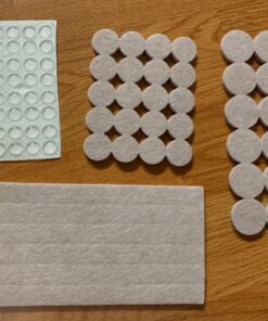 Furniture Pads 124 Pack - Chair Leg Floor Protectors, 60 Felt Furniture Pads & 64 Clear Bumper Pads. Felt Pads with Strong Adhesion, 5mm Thick Furniture Felt Pads for Increased Durability 29 71DVWQIIwAL 1