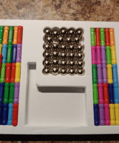 ELONGDI 130 Pieces - Magnetic Building Sticks Building Blocks Set, Magnet Educational Toys Magnetic Blocks Sticks Stacking Toys Set, Non-Toxic Building Toy 3D Puzzle with Storage Bag 34 71DVteGanxL