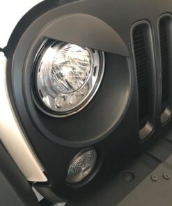 Opall Black Bezels Front Light Headlight Angry Bird Style Trim Cover for Jeep Wrangler JK JKU Rubicon Sahara 2007-2018, not for JL 33 71DVzKRpWkL