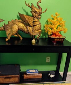 Convenience Concepts American Heritage 1 Drawer Console Table with Shelf, Black 39 71DWCg5MyWL