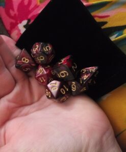 QMay DND Dice Set with 6 Pattern Dice Bag, 42 Pieces, 6 Sets Double - Colors Polyhedron Great for Dungeons and Dragons RPG MTG Table Games 6 sets-42pcs 35 71DWEwMCBlL