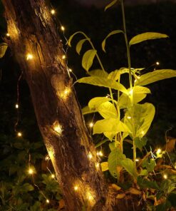 GDEALER 4 Pack 16.4 Feet 50 Led Fairy Lights Battery Operated with Remote Control Timer Waterproof Copper Wire Twinkle String Lights for Christmas Bedroom Indoor Outdoor Wedding Dorm Decor Warm White 26 71DWM89sM9L
