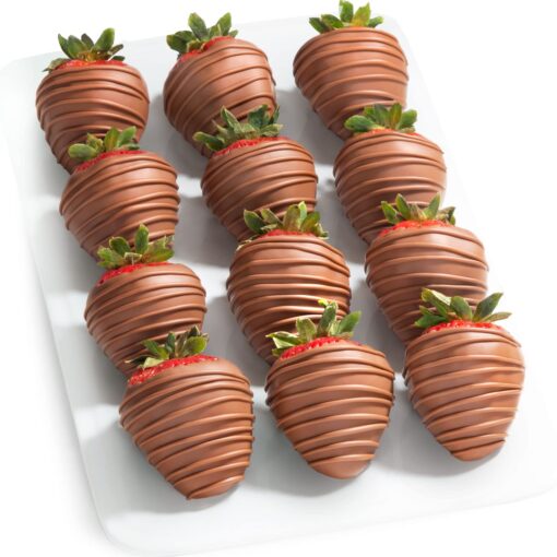 A Gift Inside Milk Madness Chocolatey Dipped Strawberries - 12 Berries