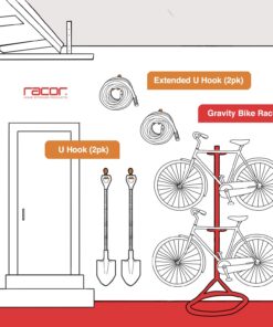 Racor - PLB-2R, Bike Rack, Garage Wall Stand 2 Bikes 28 71DZRmWor7L
