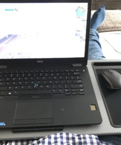 LAPGEAR Home Office Lap Desk with Device Ledge, Mouse Pad, and Phone Holder - Silver Carbon - Fits up to 15.6 Inch Laptops - Style No. 91585 42 71DaOKRsqRL