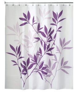 InterDesign Shower Curtain, Leaves, Purple 24 71DaV2iuGmL