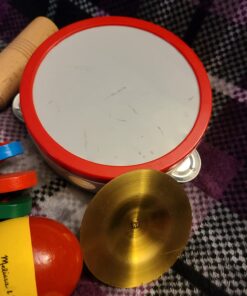 Melissa & Doug Band-in-a-Box Clap! Clang! Tap! - 10-Piece Musical Instrument Set - Kids Musical Instruments, Wooden Percussion Instruments For Toddlers And Kids Ages 3+ English Only 30 71DabL03iCL