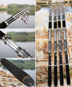 PLUSINNO Telescopic Fishing Rod Retractable Fishing Pole Rod Saltwater Travel Spinning Fishing Rods Fishing Poles Only 1Pack Fishing Rod (silver) 1.8M 5.91Ft 31 71DcMEQ9RZL